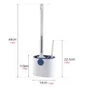 Brosse toilette silicone manche inox poignée blanche… – vue 6