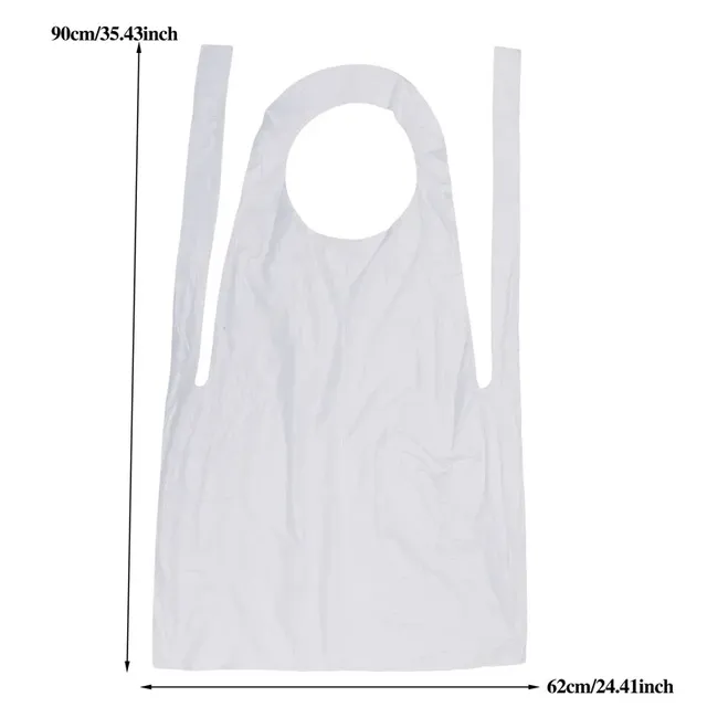 Tabliers jetables plastique transparent blanc… – vue 3
