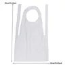 Tabliers jetables plastique transparent blanc… – vue 3