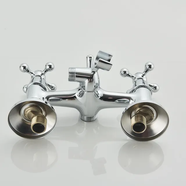 Robinet mural baignoire douche chrome alliage zinc… – vue 5