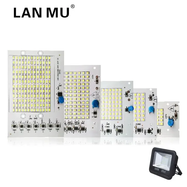 Puces de lampe LED 220V SMD ampoule 2835 Smart IC…