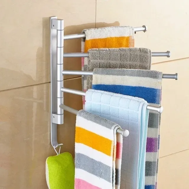 Support serviettes mural pivotant quatre bras acier inox… – vue 2