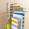 Support serviettes mural pivotant quatre bras acier inox… – vue 2