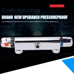 Mélangeur de douche thermostatique chromé moderne, barre de remplacement, sortie de Valve, accessoire de salle de bains à domicile, contrôle de la température, Valve de douche