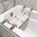 Siège de baignoire réglable en largeur T19C, chaise de bain, support de baignoire antidérapant, chaise de douche pour personnes âgées, capacité de charge robuste 136Kg facile à installer