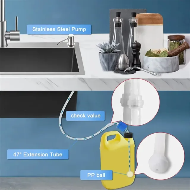 500ML bouteille de savon liquide évier montage en acier… – vue 4