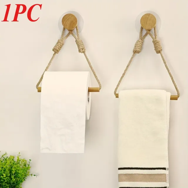 Porte serviettes papier bohème rangement mural décoratif… – vue 5