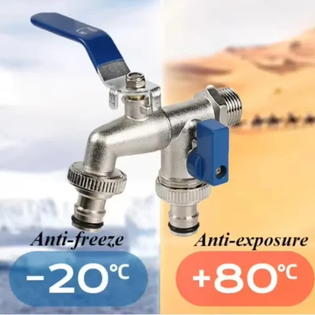 Robinet d'irrigation horticole à double poignée – vue 4