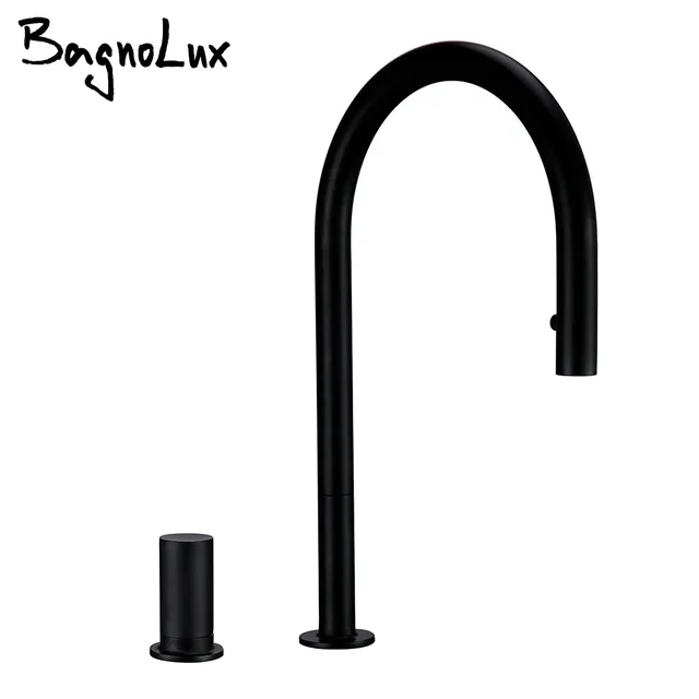 Robinet évier cuisine laiton noir mat extractible… – vue 2