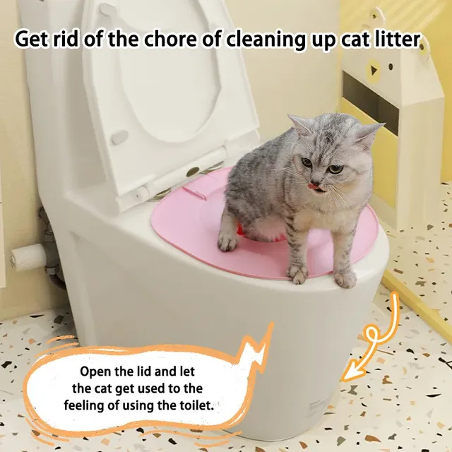 Siège d'entraînement de toilette pour chat facile à…