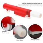 Pompe à pipette 25 ml, remplissage de pompe à pipette, remplissage de pompe à pipette pour pipettes jetables en plastique et en verre, 25 ml rouge
