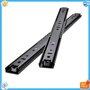 Glissière de tiroir à trois sections 8 ~ 20 pouces, rails de tiroir en acier laminé à froid, quincaillerie coulissante à fermeture douce, glissières de tiroir de meubles durables