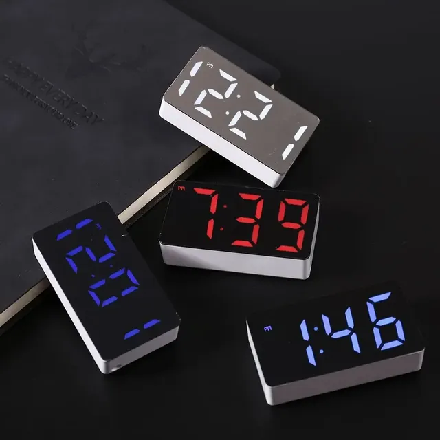 LED miroir numérique alarme 12/24 heures affichage… – vue 2