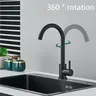 Robinet de cuisine mat en acier inoxydable – vue 2
