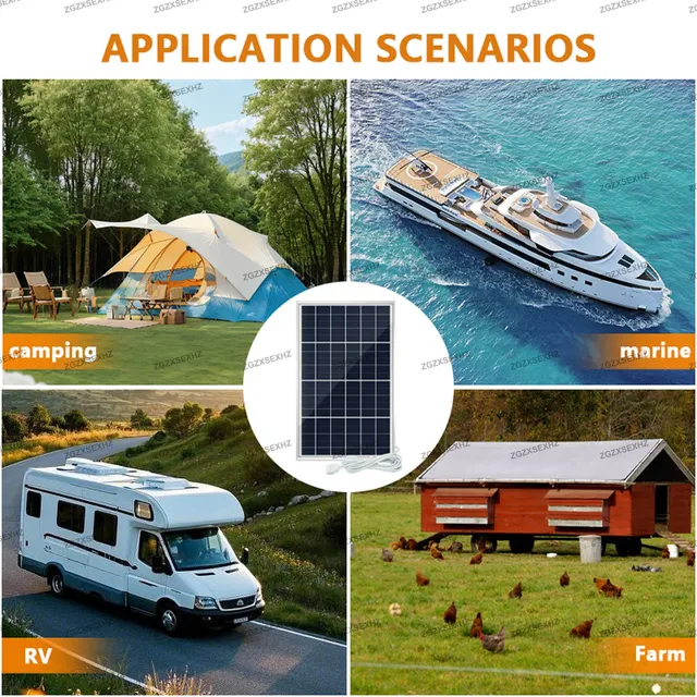 Panneau solaire portable rigide polycristallin 10W 12V… – vue 3