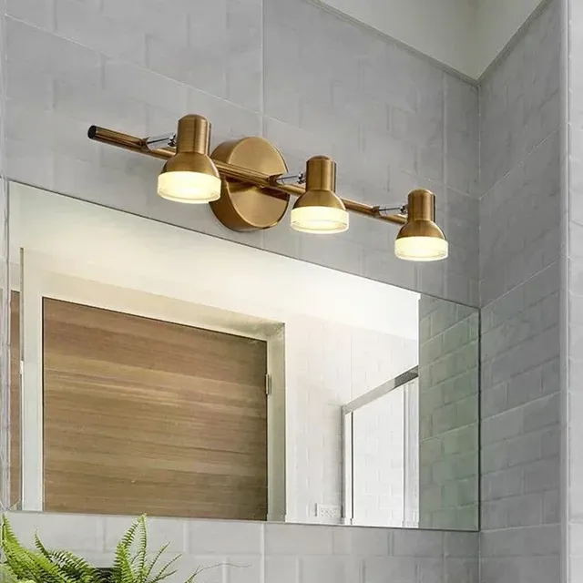 LED moderne miroir avant lumière 3/4 têtes cuivre… – vue 2
