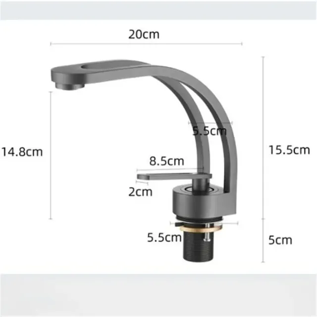 Robinet lavabo mitigeur monocommande laiton finition… – vue 4