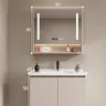 Évier moderne salle de bain armoire lumière LED miroir… – vue 5