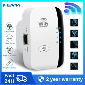 FENVI-Répéteur WiFi sans fil, 300Mbps, extension WiFi à distance, amplificateur WiFi, stérilisation 11N, répéteur WiFi, amélioration Wi-Fi