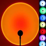 Projecteur de veilleuse au néon arc-en-ciel à LED RVB USB, lampe d&rsquo;ambiance, décoration d&rsquo;intérieur, chambre à coucher, salon, cadeau de photographie murale