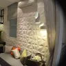 Panneau mural 3D blanc en mousse de brique – vue 3