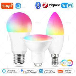 Tuya E27 E14 GU10 ampoule WiFi/Zigbee/Bluetooth