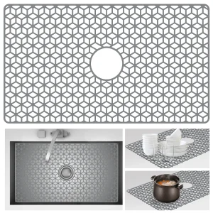 Tapis d’évier en Silicone antidérapant, tapis d’évier de cuisine résistant à la chaleur, tapis de séchage de vaisselle, conception creuse, tampon de protection pour la cuisine domestique Tapis d’évier en Silicone antidérapant, tapis d’évier de cuisine résistant à la chaleur, tapis de séchage de vaisselle, conception creuse, tampon de protection pour la cuisine domestique