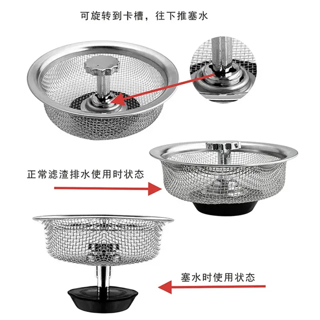Filtre d'évier de cuisine en acier inoxydable – vue 5