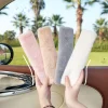 Housse de ceinture de sécurité de voiture en peluche douce, coussin chauffant, coussin d&rsquo;épaule confortable, ornements Automobiles, protection des ceintures de sécurité