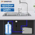 Pompe d&rsquo;aspiration d&rsquo;eau automatique, 12V, 1.5 L/ min, pour cuisine