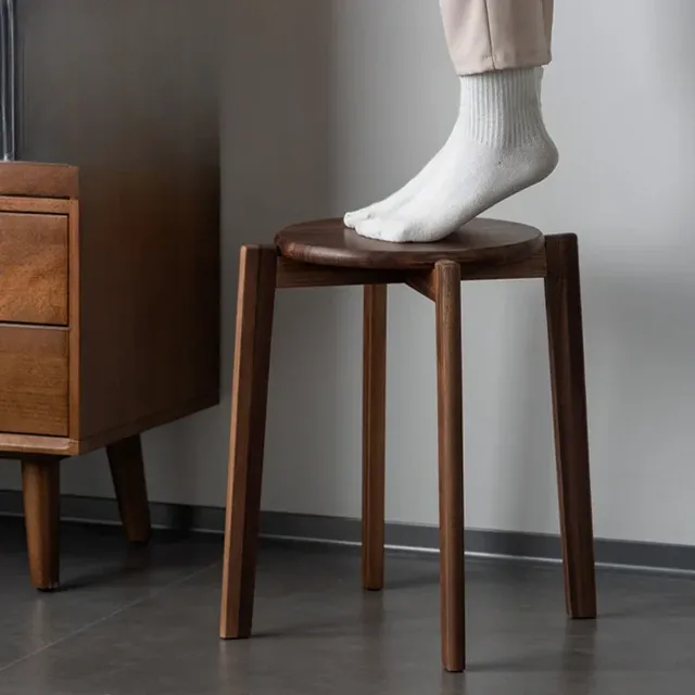 Tabouret nord-américain en noyer – vue 4