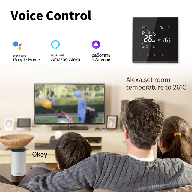 Thermostat mural connecté wifi programmable tactile… – vue 4