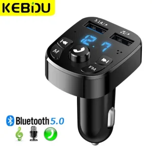Transmetteur FM Bluetooth sans fil pour voiture, kit mains libres pour touristes, chargeur USB pour voiture, modulateur radio automatique, régule l&rsquo;adaptateur pour 3 joueurs, 5.0 mx