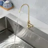 Robinet mitigeur cuisine inoxydable acier doré brossé… – vue 3