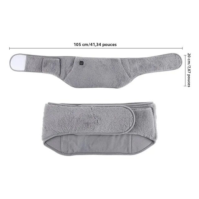 Ceinture chauffante abdominale peluche velours cristal… – vue 6