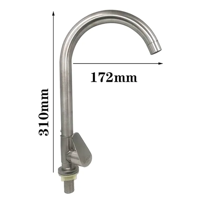 Robinet cuisine monocommande inoxydable acier brossé bec… – vue 2