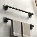 Porte-serviettes porte cintre étagère sur porte porte porte-serviettes support suspendu en acier inoxydable salle de bain armoire de cuisine étagère matériel de salle de bain