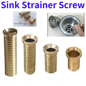 Connecteur de vis de crépine d&rsquo;évier, boulons d&rsquo;évier en alliage de laiton, vis pour filtre de lavabo, vis de panier d&rsquo;évier de cuisine, amélioration de l&rsquo;habitat