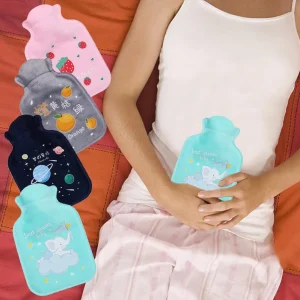 Chauffe-mains en forme de fraises, sac à eau chaude, bouteille en peluche chaude, résistante au froid, remplissage d&rsquo;eau douce, chauffage et maintien de l&rsquo;eau, P T6R6