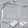 Colonne douche thermostatique noire mate tête pluie… – vue 2