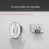 Couvercle trop plein circulaire chromé argenté miroir… – vue 6