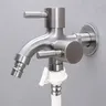 Robinet mural acier inoxydable 304 brossé double sortie… – vue 3