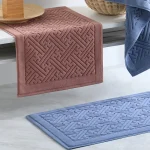 Tapis de salle de bain en coton, serviette de sol d&rsquo;hôtel, blanc, rouge, bleu, pour salle de bain SPA, haute qualité, vente entière, décor de baignoire épais