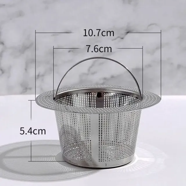 Filtre Évier Acier Inoxydable Argenté Panier Crépine… – vue 6
