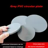 Panneau rond en PVC gris – vue 3