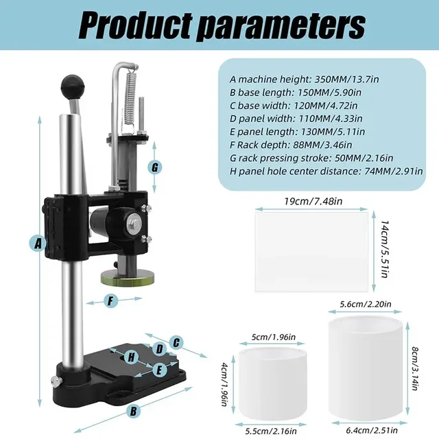 Presse bombes bain manuelle métal acier inoxydable… – vue 3