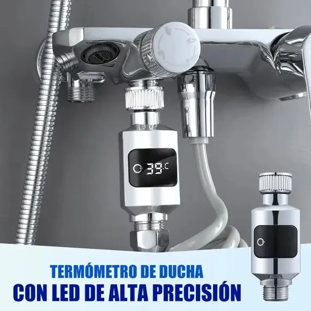 Pyromètre de douche numérique LED – vue 2