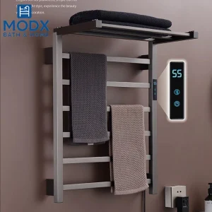 Sèche-serviettes électrique pour salle de bain, sèche-serviettes chauffant, porte-serviettes chauffant, accessoires de salle de bains