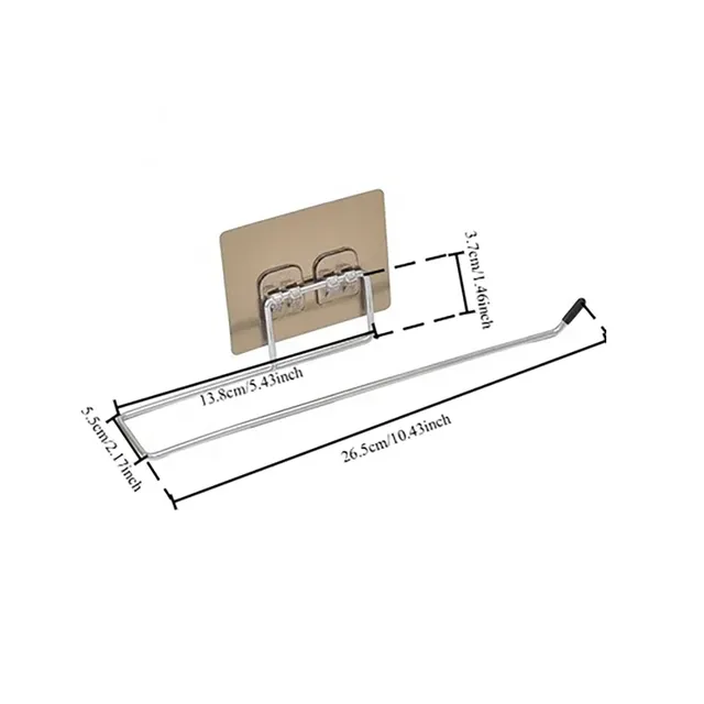 Porte-papier hygiénique adhésif pour salle de bain – vue 6