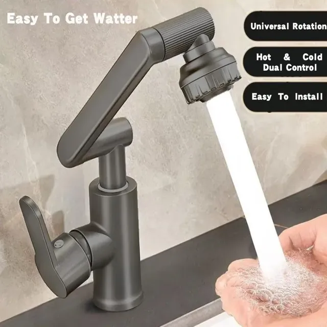 Robinet de lavabo de salle de bain universel avec tuyau… – vue 7